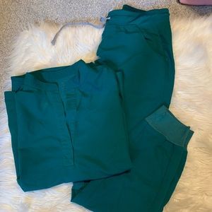 Hunter Green Figs Scrubs